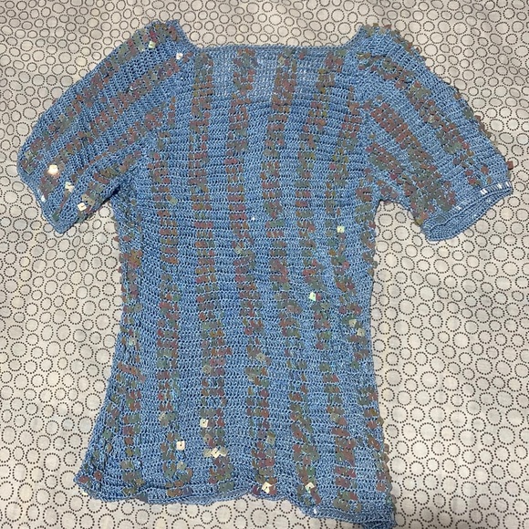 Baby blue crochet top - Picture 2 of 8